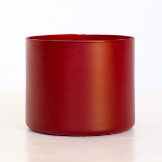 | Pote de Vidro Largo Vermelho 100*80mm