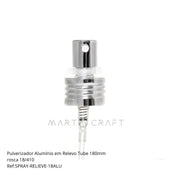 Tampa Pulverizador Alumínio 18/410 em Relevo Tube 180mm - Prata/Dourado