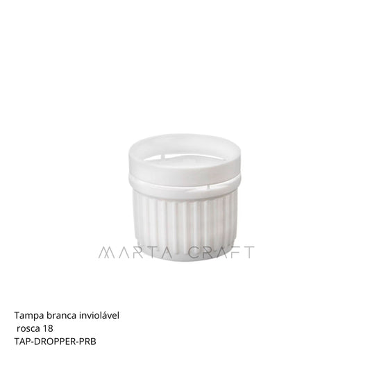 Tampa branca inviolável - rosca 18