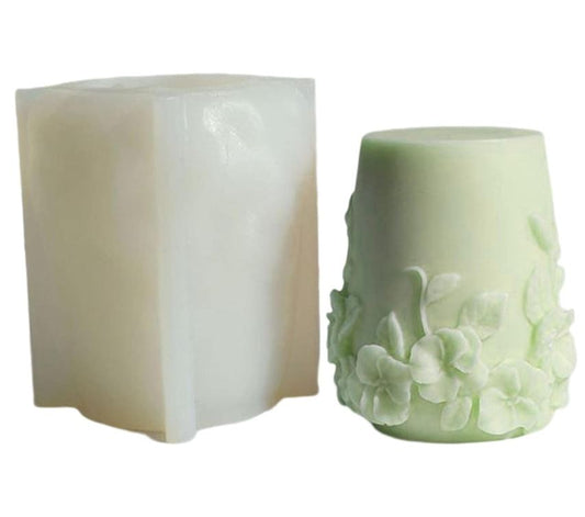 V027MS- Molde Vela pilar flores