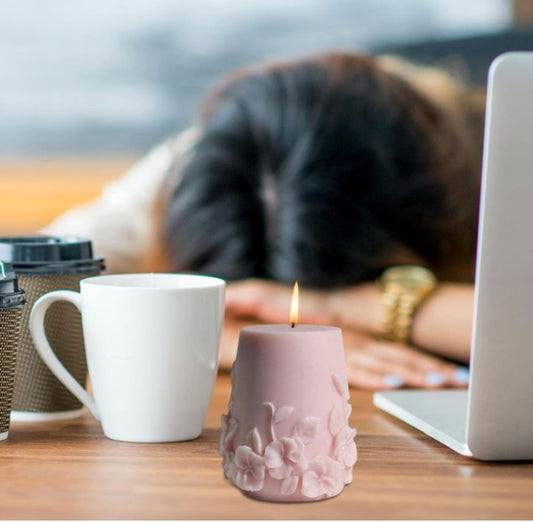 V027MS- Molde Vela pilar flores