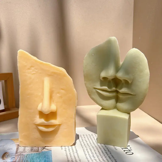 V028MS-  Molde Silicone Formas Faciais Artísticas