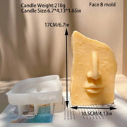 V028MS-  Molde Silicone Formas Faciais Artísticas