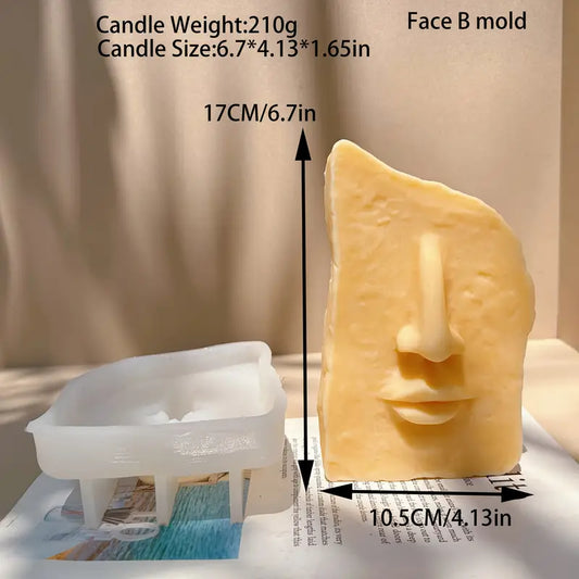 V028MS-  Molde Silicone Formas Faciais Artísticas