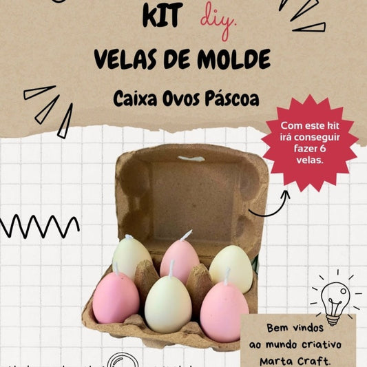 RV Kit VELAS DE MOLDE Caixa Ovos Páscoa