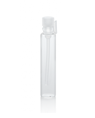 Frasco Vidro Transparente 2 mL - Set 10 unidades + Tampa Branca