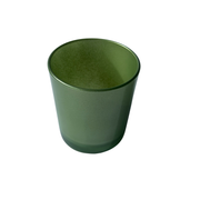 Copo Vidro Verde Escuro Brilhante Mate C/Fundo Alto - 220 ml