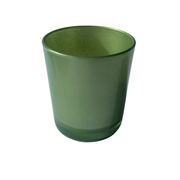 Copo Vidro Verde Escuro Brilhante Mate C/Fundo Alto - 220 ml