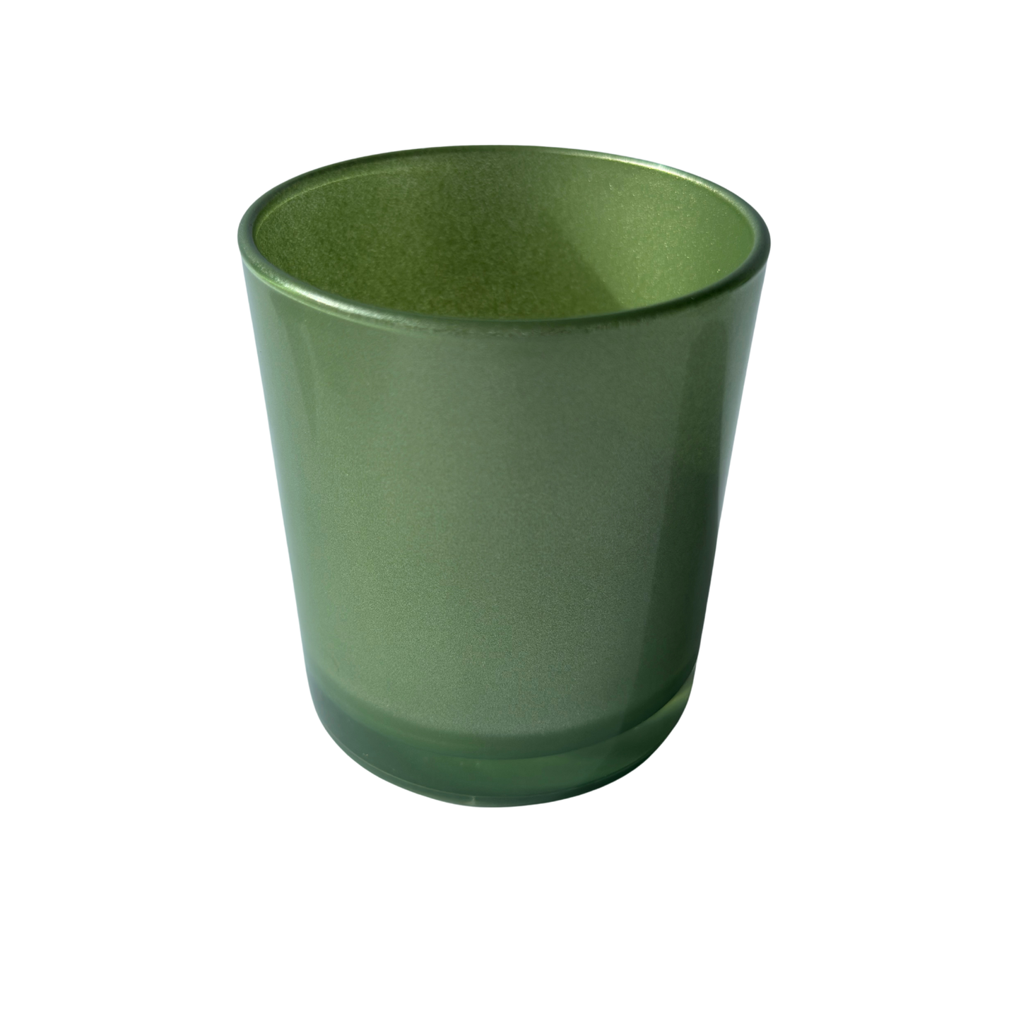 Copo Vidro Verde Escuro Brilhante Mate C/Fundo Alto - 220 ml