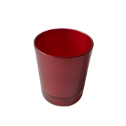 Copo Vidro Vermelho Brilhante Mate C/Fundo Alto - 180 ml