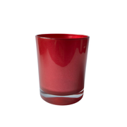 Copo Vidro Vermelho Brilhante Mate C/Fundo Alto - 180 ml