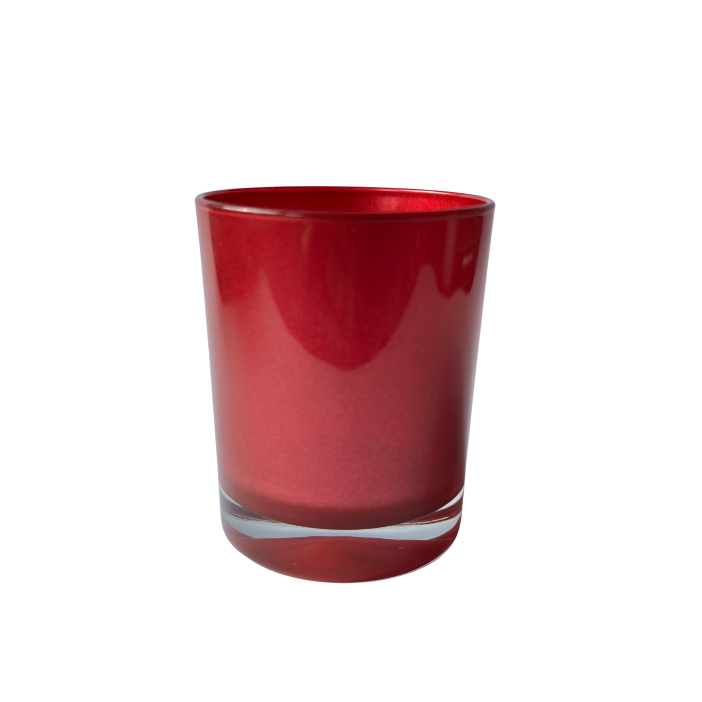 Copo Vidro Vermelho Brilhante Mate C/Fundo Alto - 180 ml