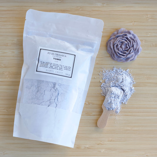 Pó Cerâmico Colorido  - COR-   Violeta  - 500g /2.5 kg - MARTA CRAFT