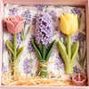 F124MS- 1 Molde de Silicone Floral para Velas - Rosa, Tulipa, Lavanda.