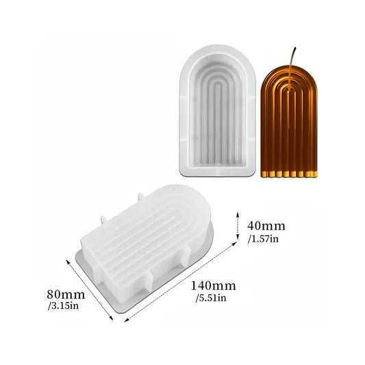 EP020MS -Conjunto de 2 moldes de silicone  kit grande de velas 3D
