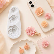 F014MS-  Molde Flor Rosa, 3 Tamanhos