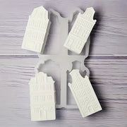 FC087MS -Molde de Silicone Casa, Forma decorativa para vela
