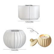 NA084MS - Molde de Silicone para Pote de Armazenamento Redondo Listrado de Natal
