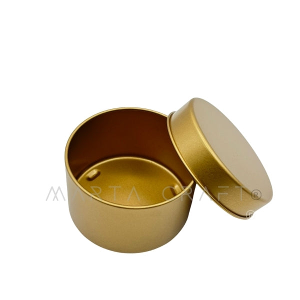 Lata para Vela Redonda 100ml dourada