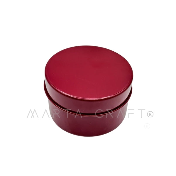 Lata para Vela Redonda 100ml vermelha