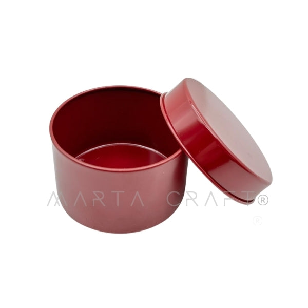 Lata para Vela Redonda 100ml vermelha