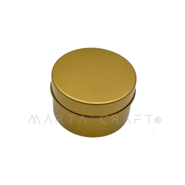 Lata para Vela Redonda 100ml dourada