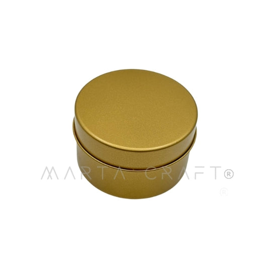 Lata para Vela Redonda 100ml dourada