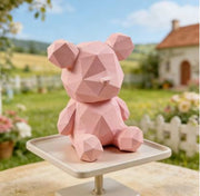 AN121MS- Molde de Silicone  Urso Geométrico 3D