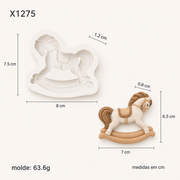 AN040MS- Molde de Silicone - Cavalo Baloiço