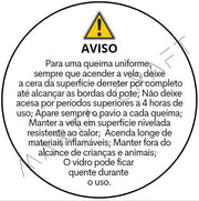 AT001 - ETIQUETA DE SEGURANÇA DE VELA BRANCA DE 45 MM