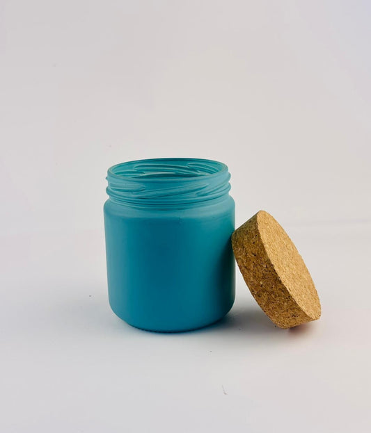 | Frasco Vidro Redondo Verde Jade Fosco Mate