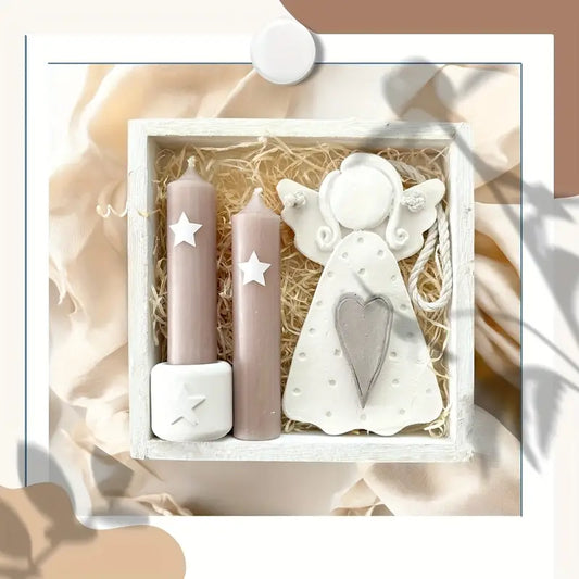 NA054MS - Molde 2 Peças, Enfeite de Anjo para Pendurar