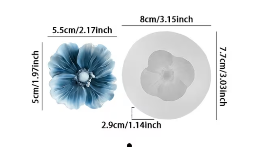 F030MS- Molde de Silicone Flor Anémona