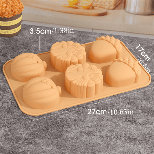 FC083MS -Molde de 6 Cavidades Outono Abóbora, Bolota