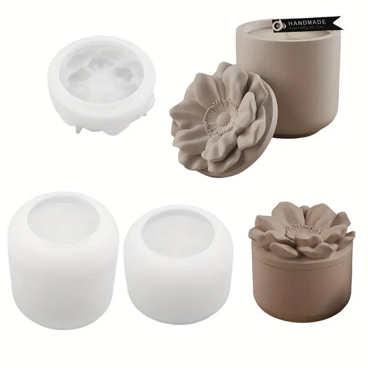BP099MS - Molde de caixas de armazenamento  set 3 pçs - 2 potes + 1 tampa