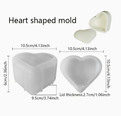 BP057MS - Molde EPoxi Caixa de armazenamento Coração
