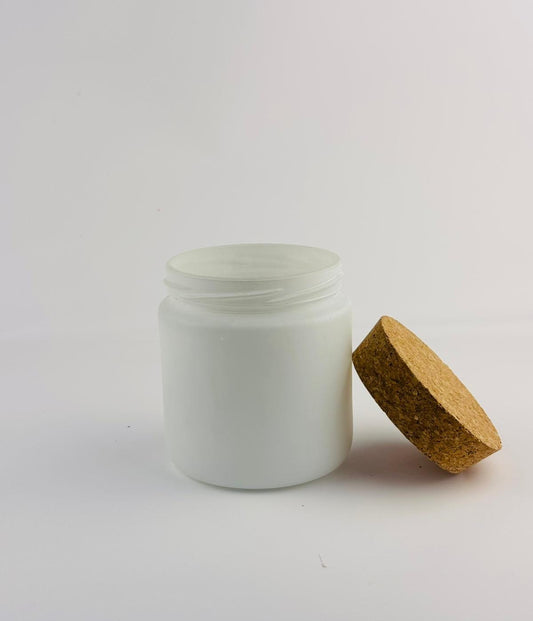 | Frasco Vidro Redondo Branco Fosco Mate