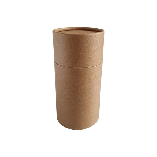 Embalagem tubo de papelão - 66*129 mm (340 ml) - Preto/ Branco/Marrom Kraft (fosco)