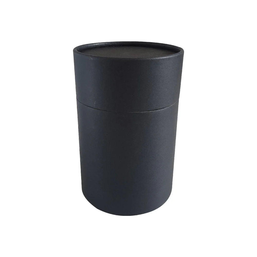 Embalagem tubo de papelão -  86x129 mm  (500 ml) - Preto/ Branco/Marrom Kraft (fosco)