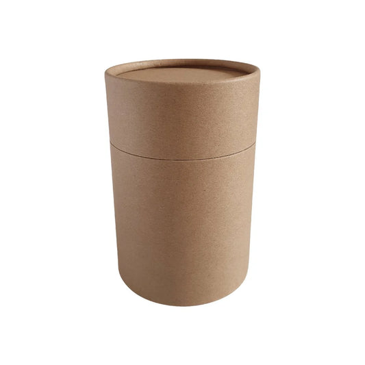 Embalagem tubo de papelão - 86x129 mm (500 ml) - Preto/ Branco/Marrom Kraft (fosco)