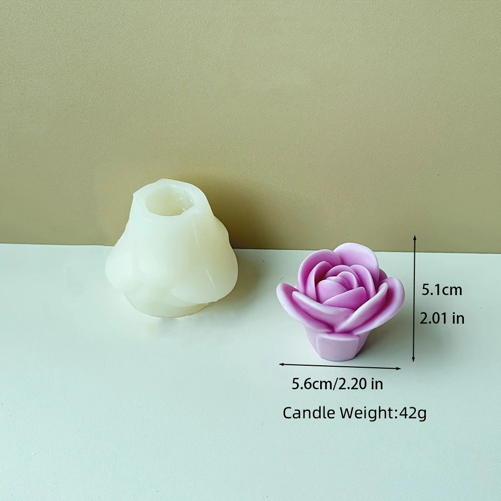F114MS-  Molde Flor Rosa 3D