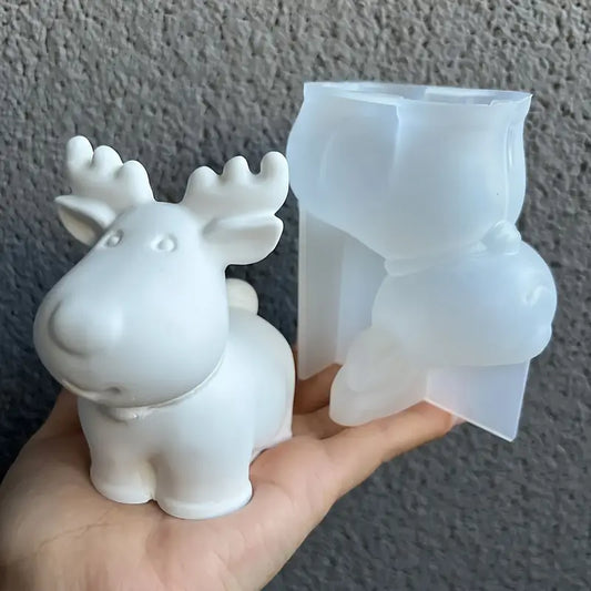 NA076MS -Forma de Silicone Epoxi  - Alce 3D