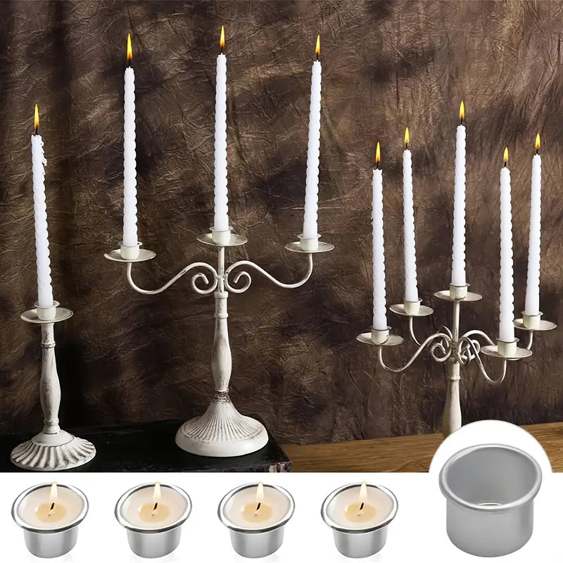 Componente velas - Suportes de Vela em Alumínio 4 unidades