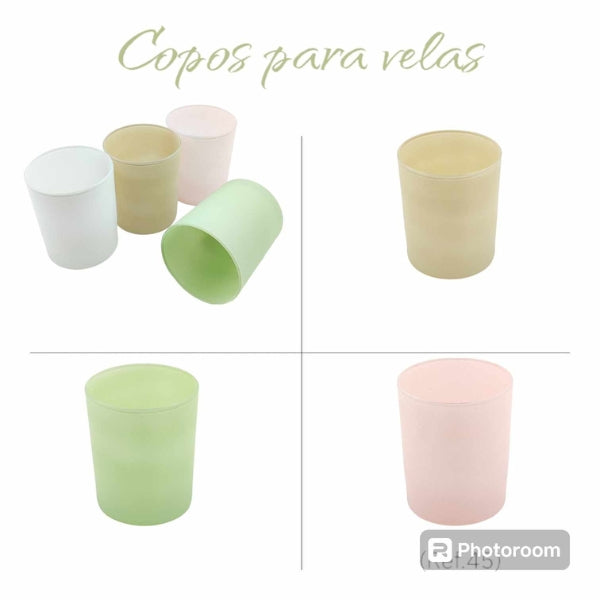 | Copo de Vidro Barley Varias Cores Mate Fosco - 250 mL | 320 mL