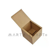 Caixa Cartão micro c/Tampa Fixa |Conjunto de 10 | Kraft