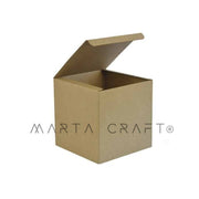Caixa Cartão micro c/Tampa Fixa |Conjunto de 10 | Kraft