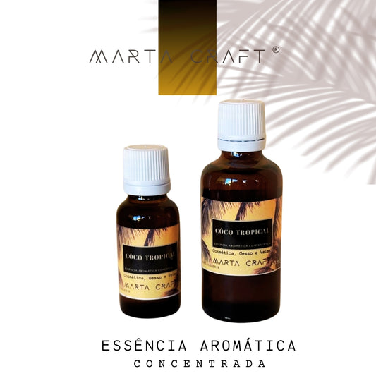 Essência aromática concentrada  para Velas e Sabonetes e Gesso - Côco Tropical