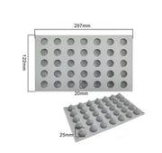 FC080MS - Molde de silicone para mini morangos com 35 cavidades