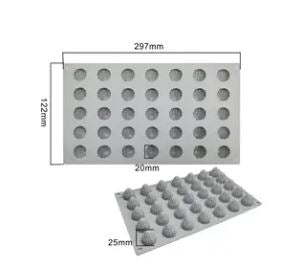 FC080MS - Molde de silicone para mini morangos com 35 cavidades