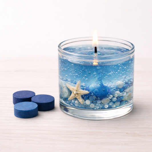 ♡ Pastilhas de coloração para cera e gel de vela- azul médio